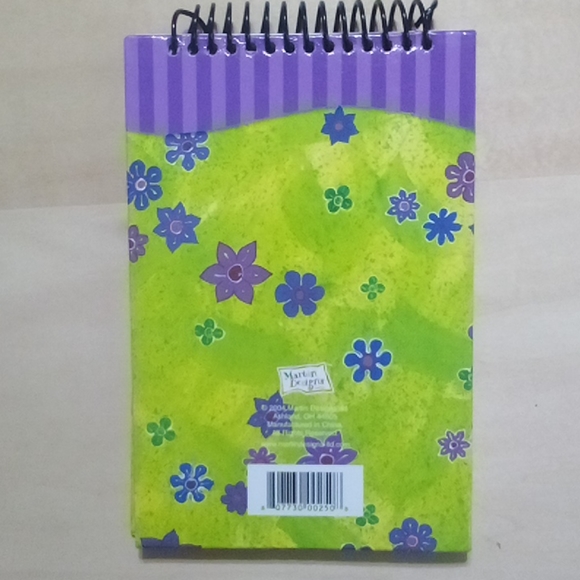 5/$15 Flower Striped Spiral Notepad - Picture 2 of 4